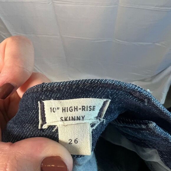 Madewell Dark Wash 10” High Rise Skinny Jeans - size 26 - Picture 3 of 9